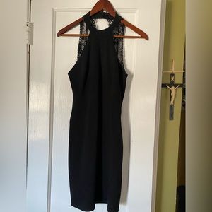 Black dress with lace, size small
